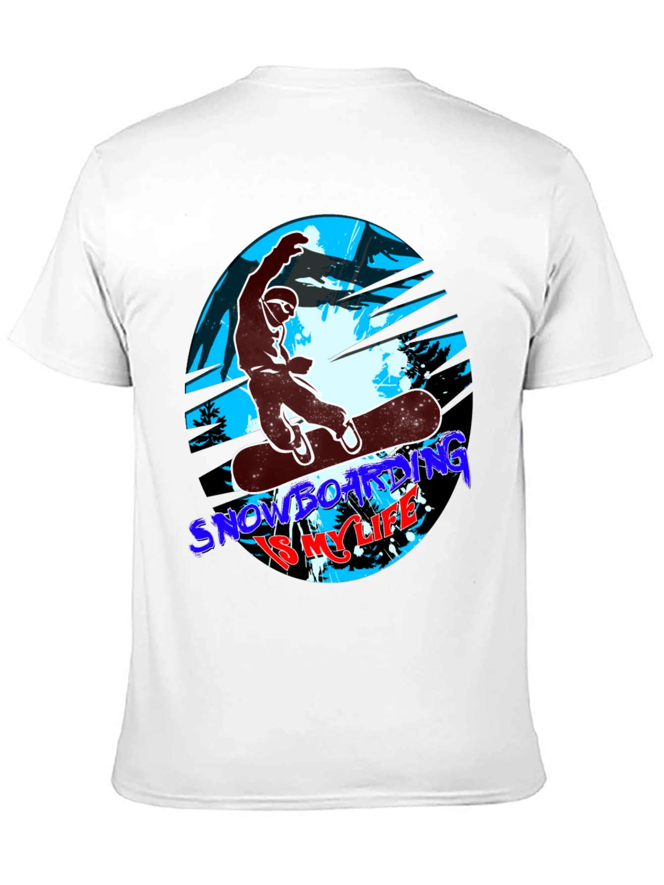 Snowboarding Is My Life T-Shirt - Black