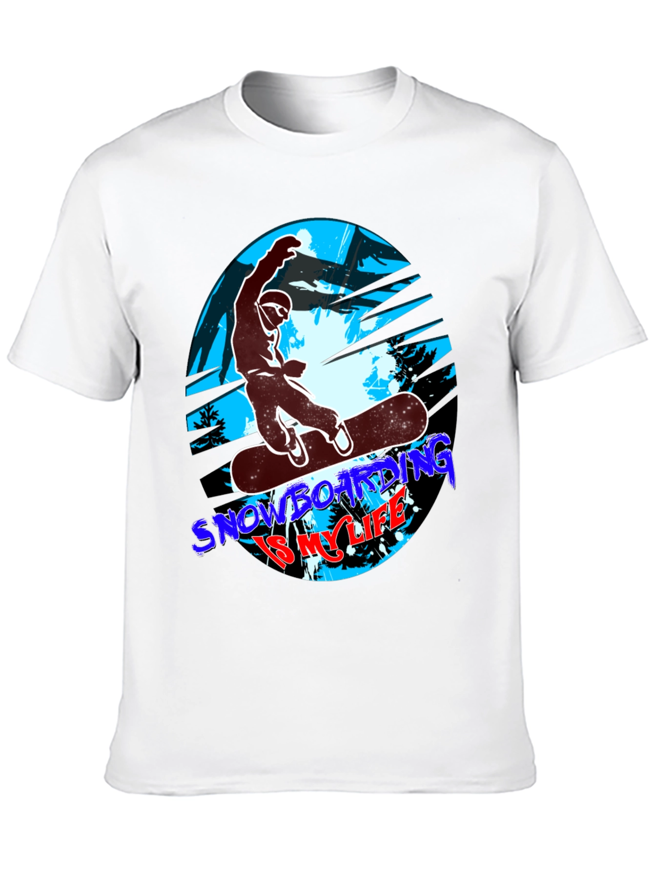 Snowboarding Is My Life T-Shirt - Black