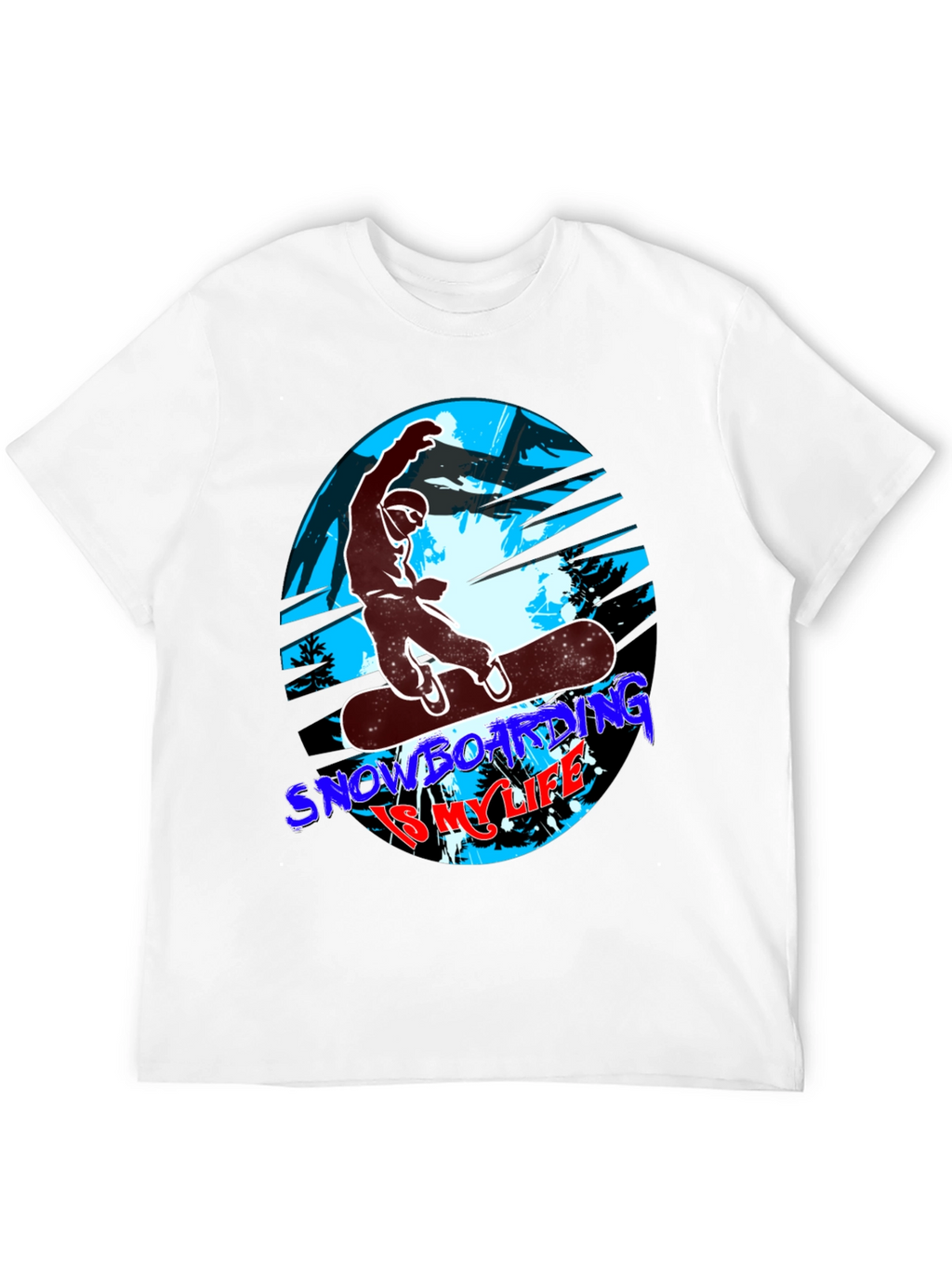Snowboarding Is My Life T-Shirt - Black