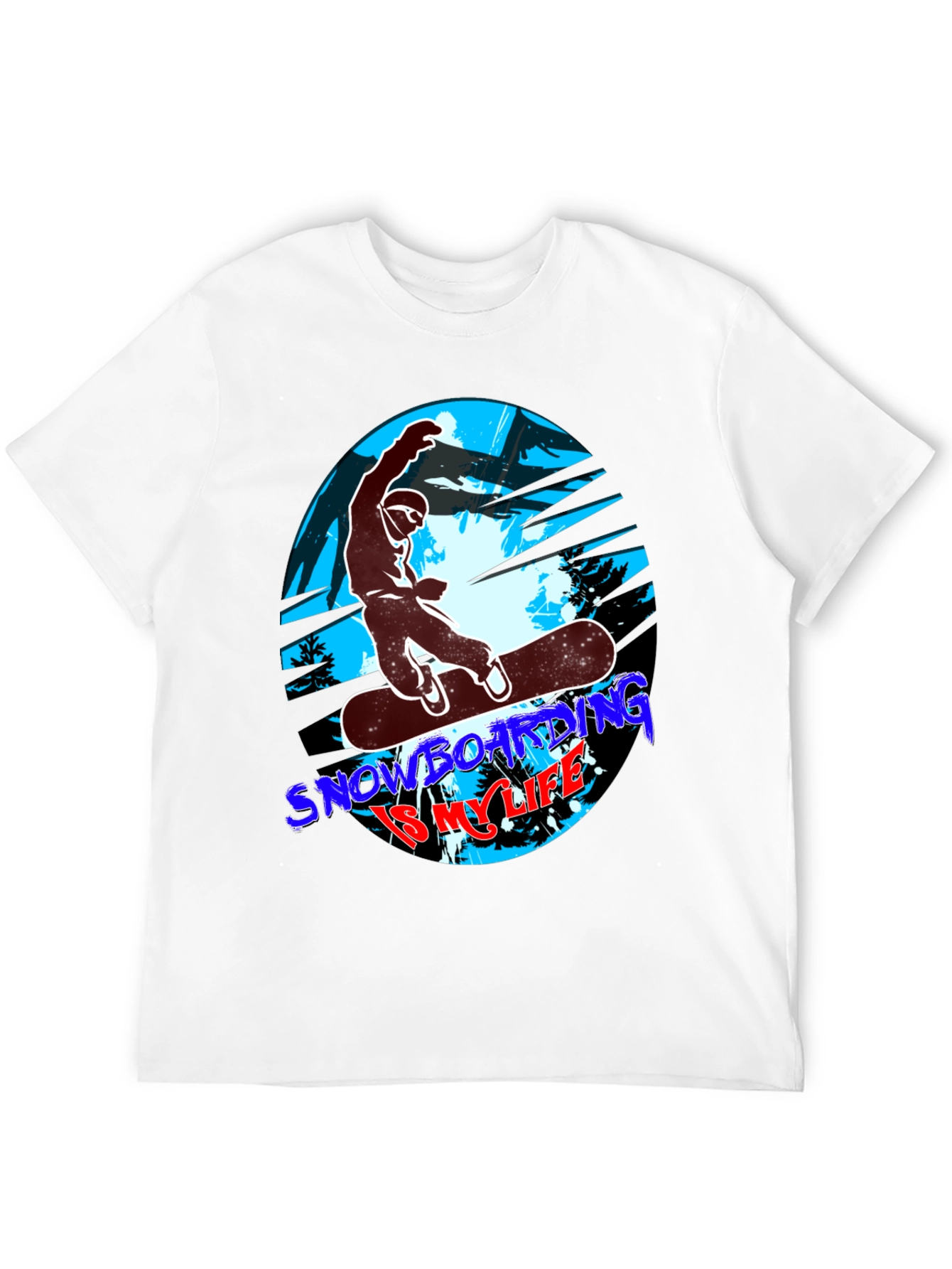 Snowboarding Is My Life T-Shirt - Black
