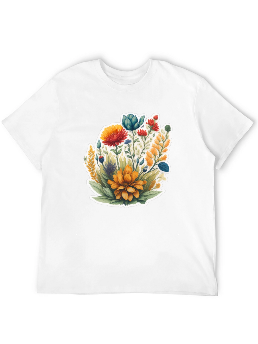Floral Graphic Black Tee