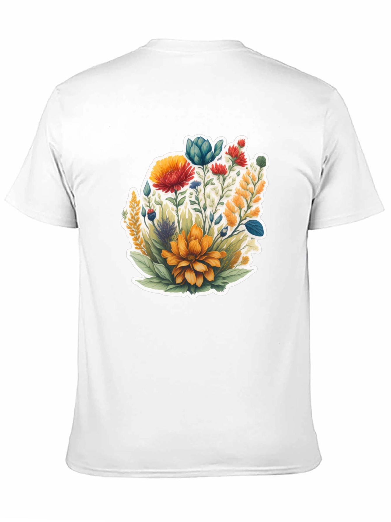 Floral Graphic Black Tee