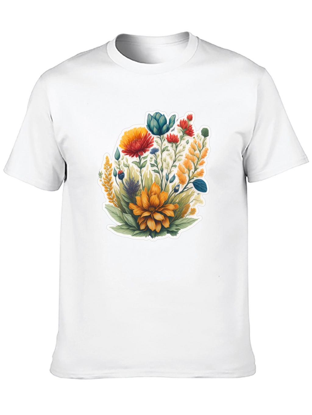 Floral Graphic Black Tee