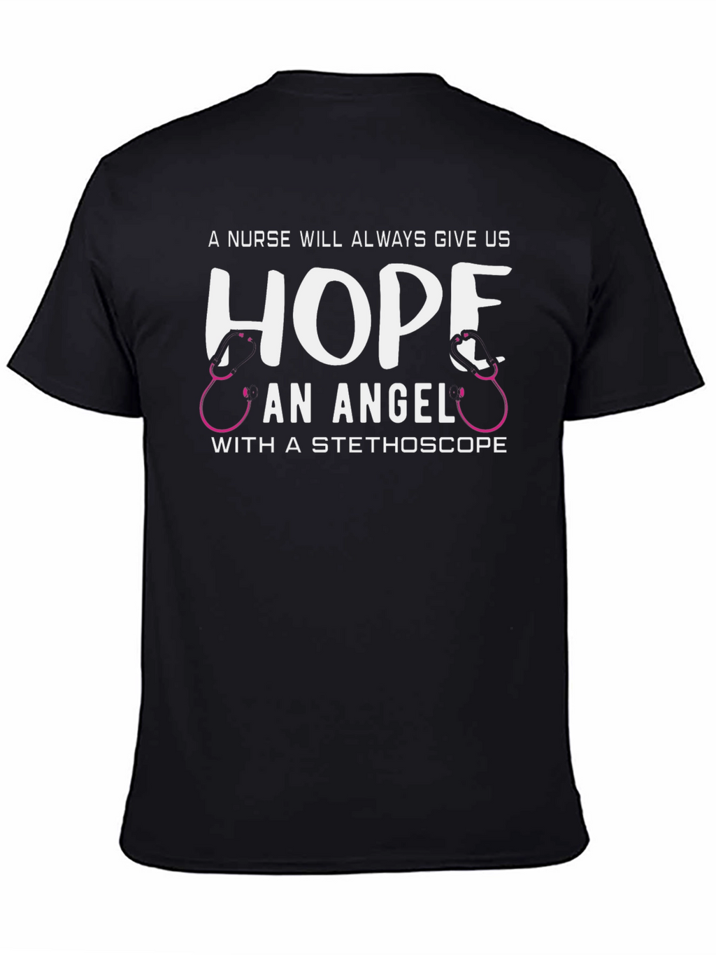 Nurse Angel Hope Stethoscope Graphic T-Shirt