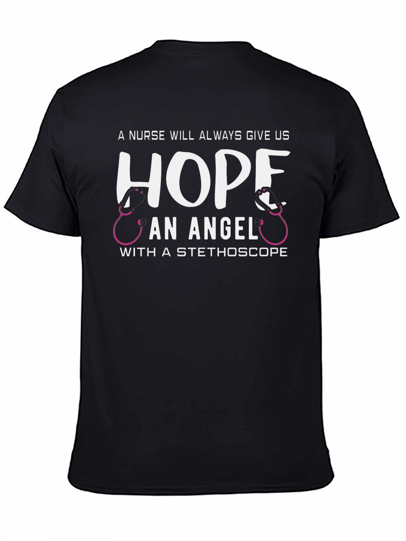 Nurse Angel Hope Stethoscope Graphic T-Shirt
