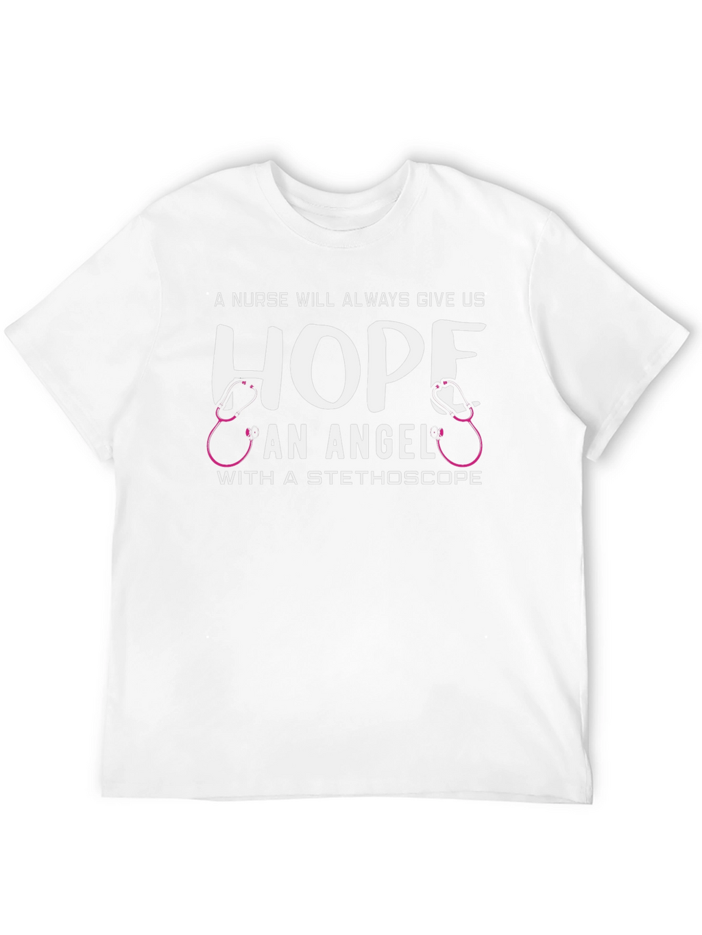 Nurse Angel Hope Stethoscope Graphic T-Shirt