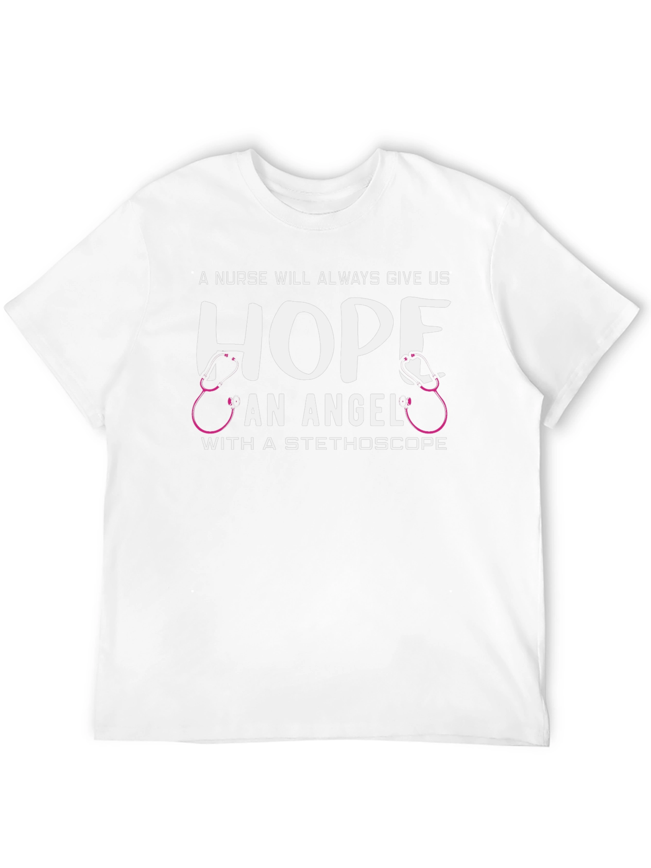 Nurse Angel Hope Stethoscope Graphic T-Shirt