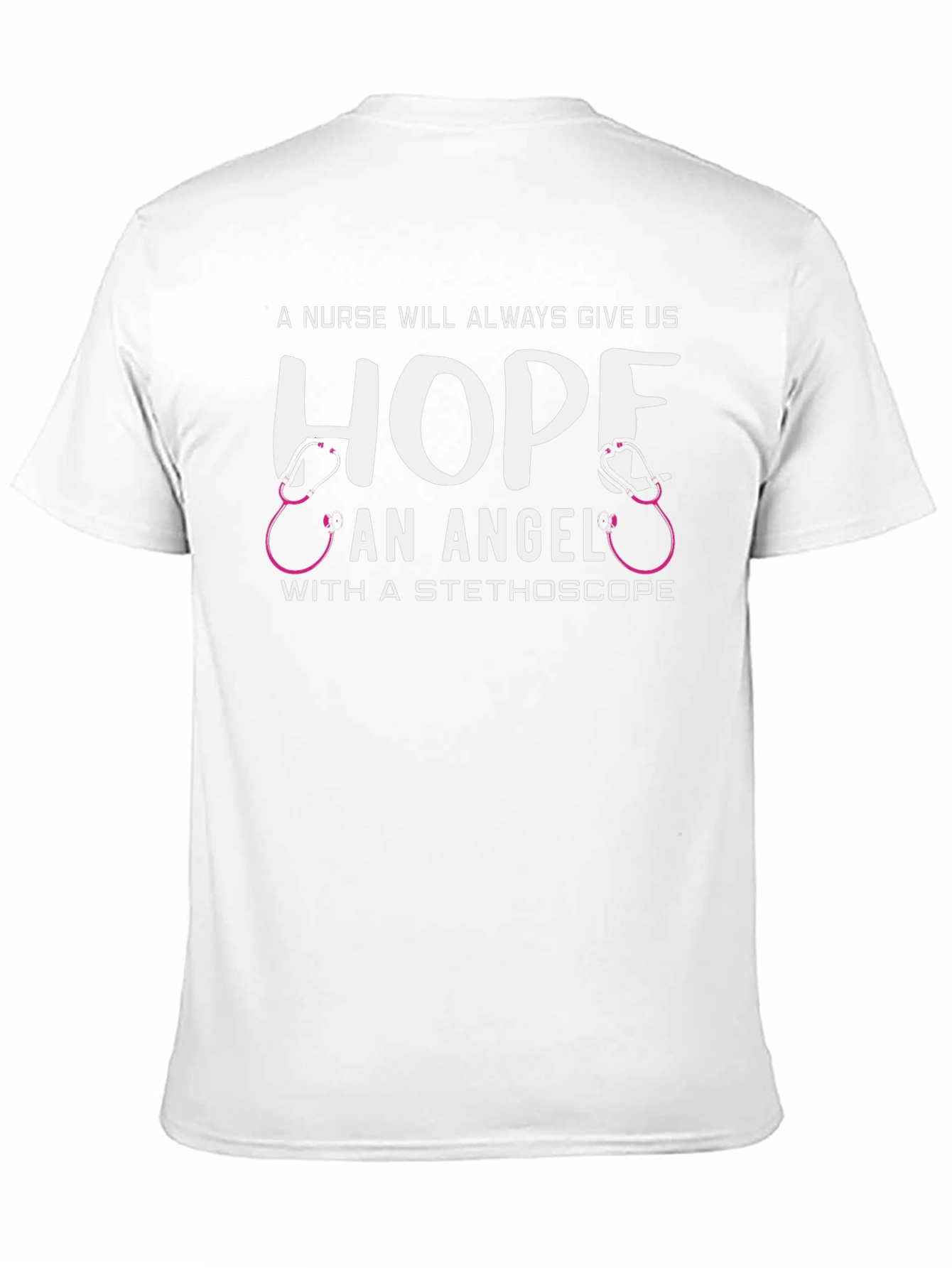 Nurse Angel Hope Stethoscope Graphic T-Shirt