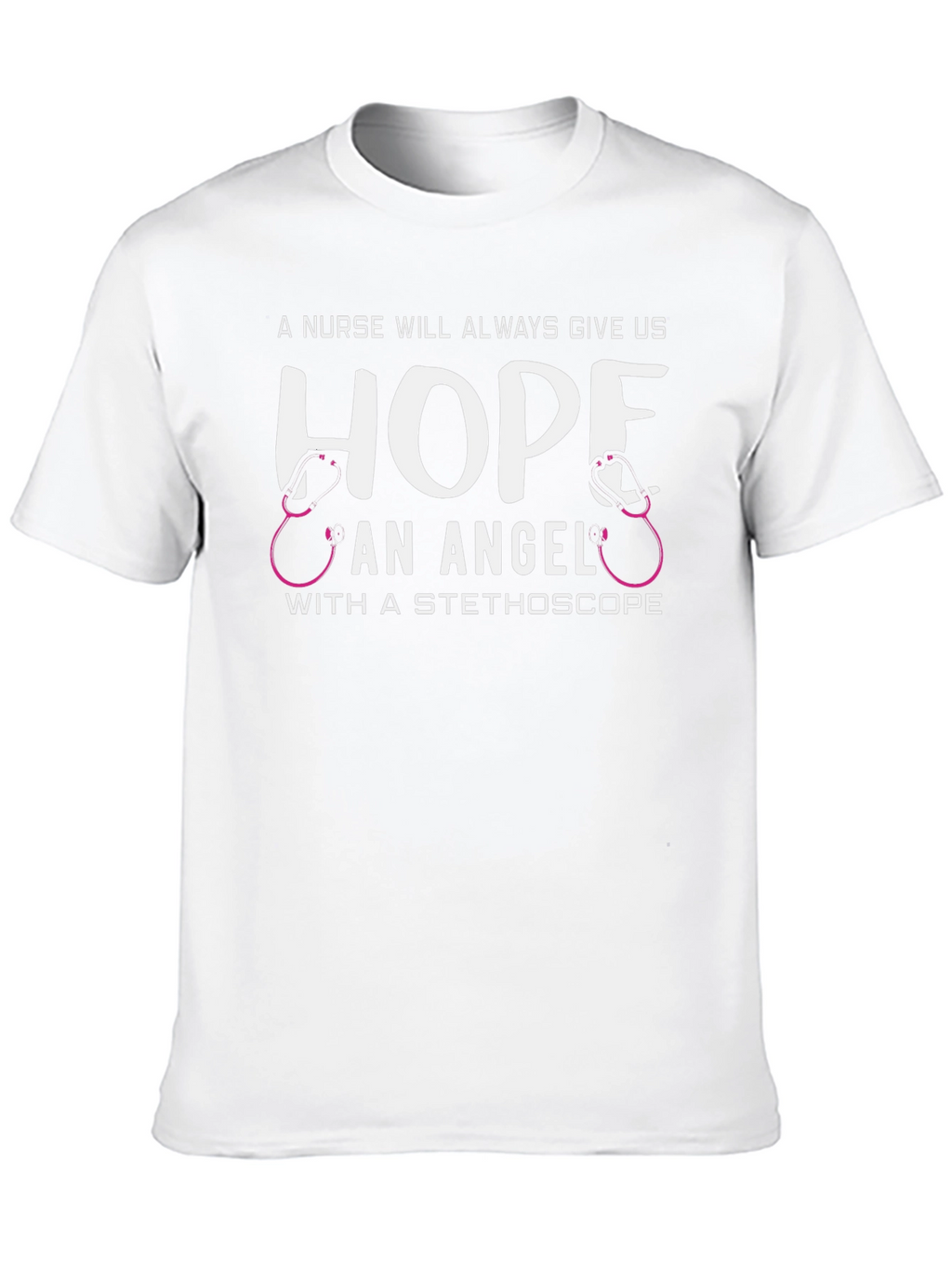 Nurse Angel Hope Stethoscope Graphic T-Shirt