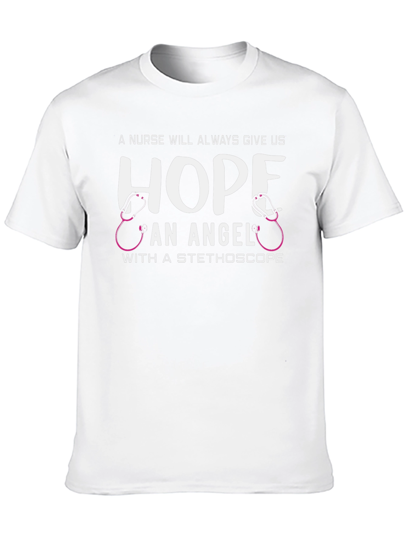 Nurse Angel Hope Stethoscope Graphic T-Shirt