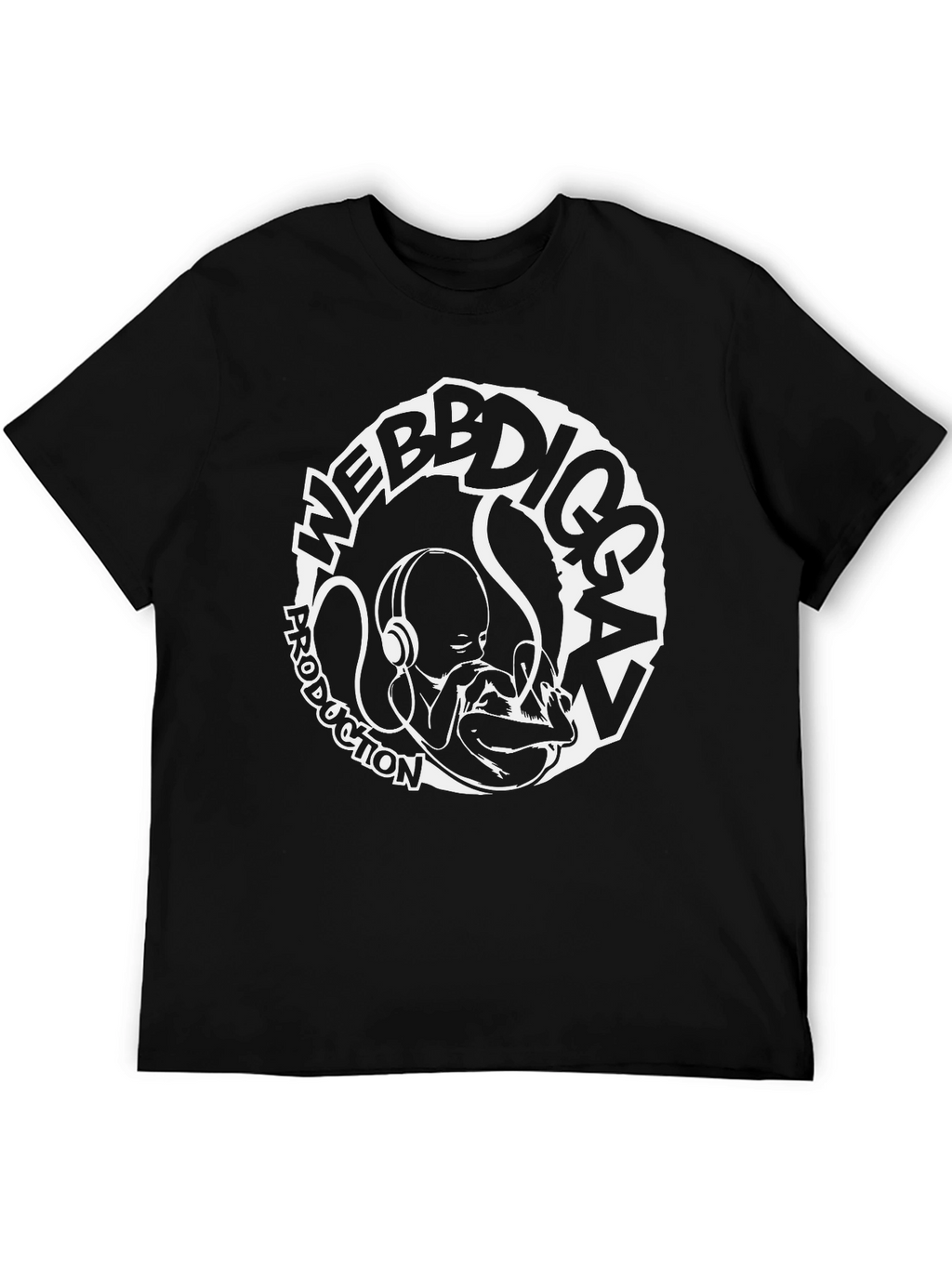 WebbDiggaz Production Black Graphic Tee