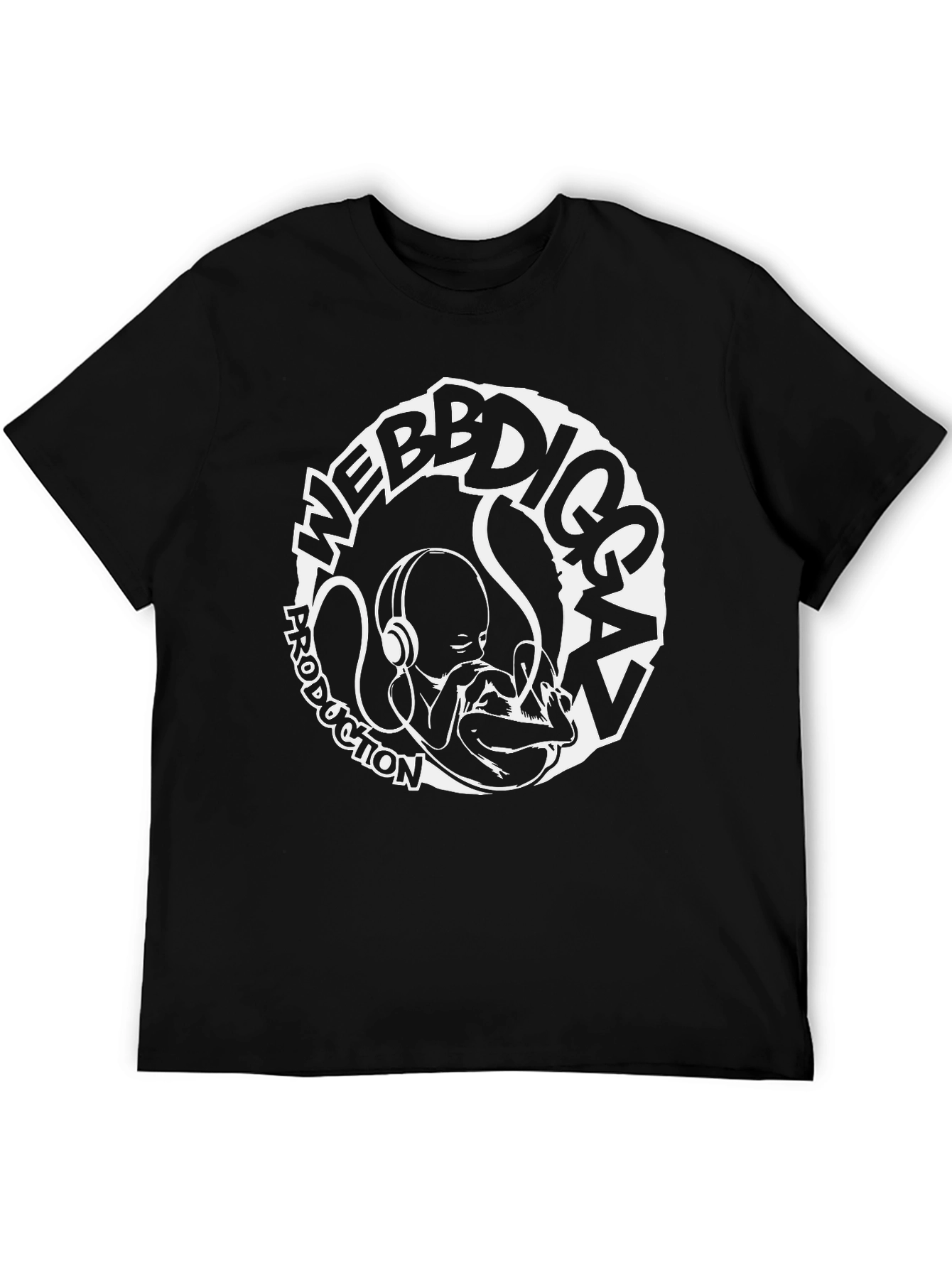 WebbDiggaz Production Black Graphic Tee