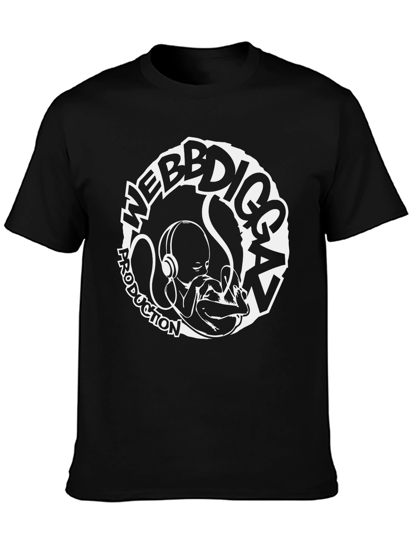 WebbDiggaz Production Black Graphic Tee