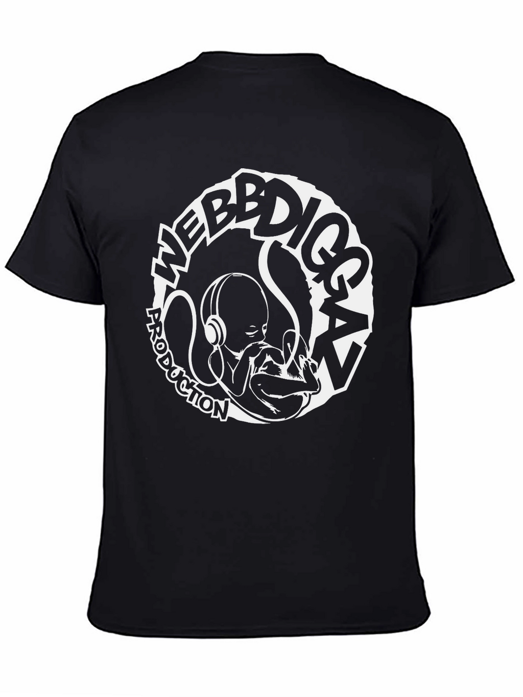 WebbDiggaz Production Black Graphic Tee