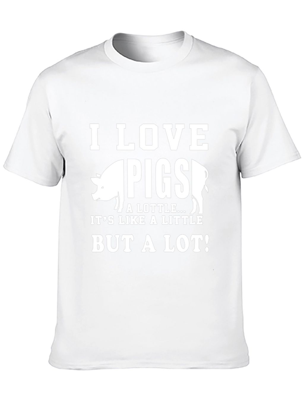 I Love Pigs T-Shirt - Mens Black Graphic Tee
