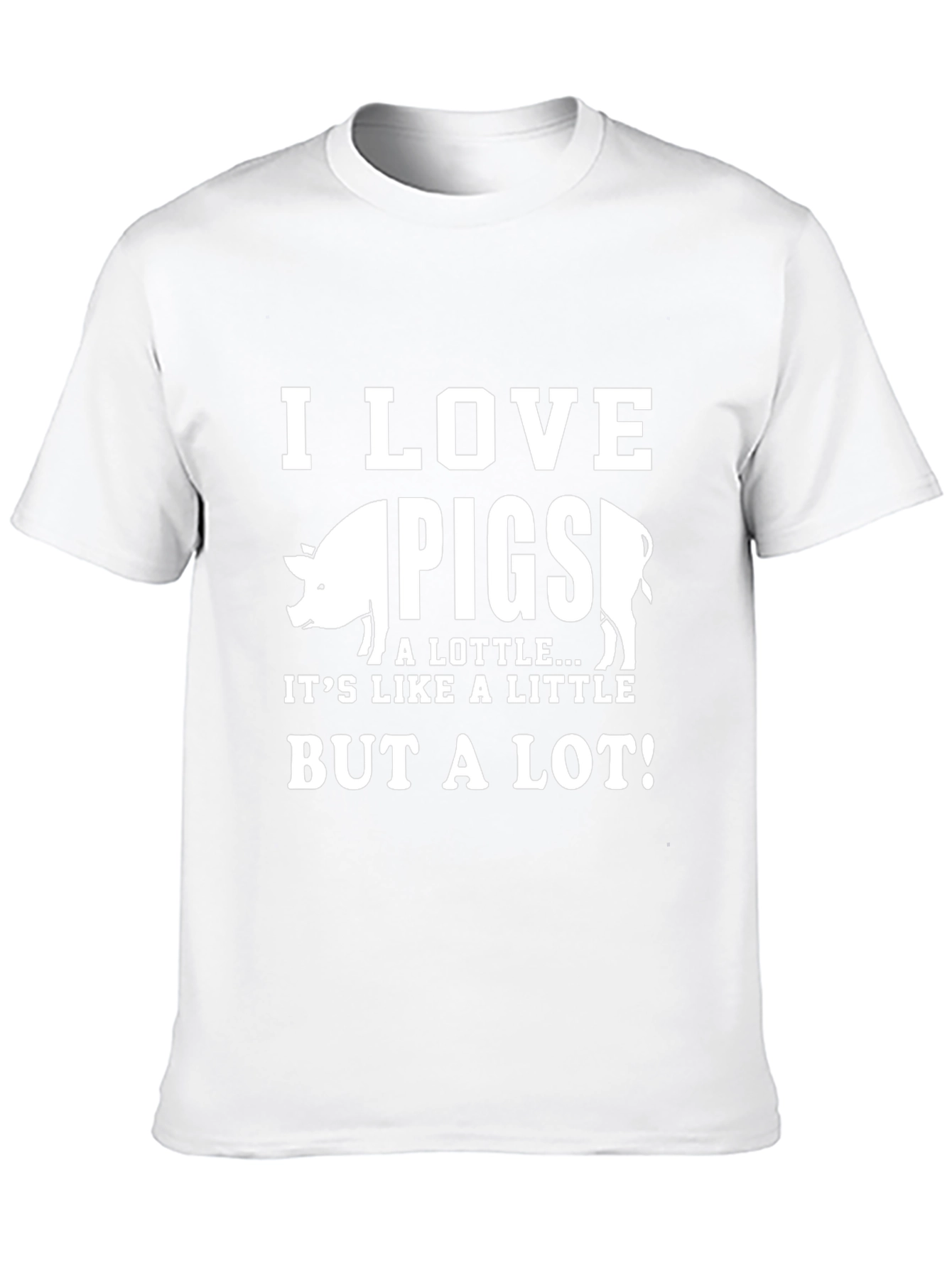I Love Pigs T-Shirt - Mens Black Graphic Tee