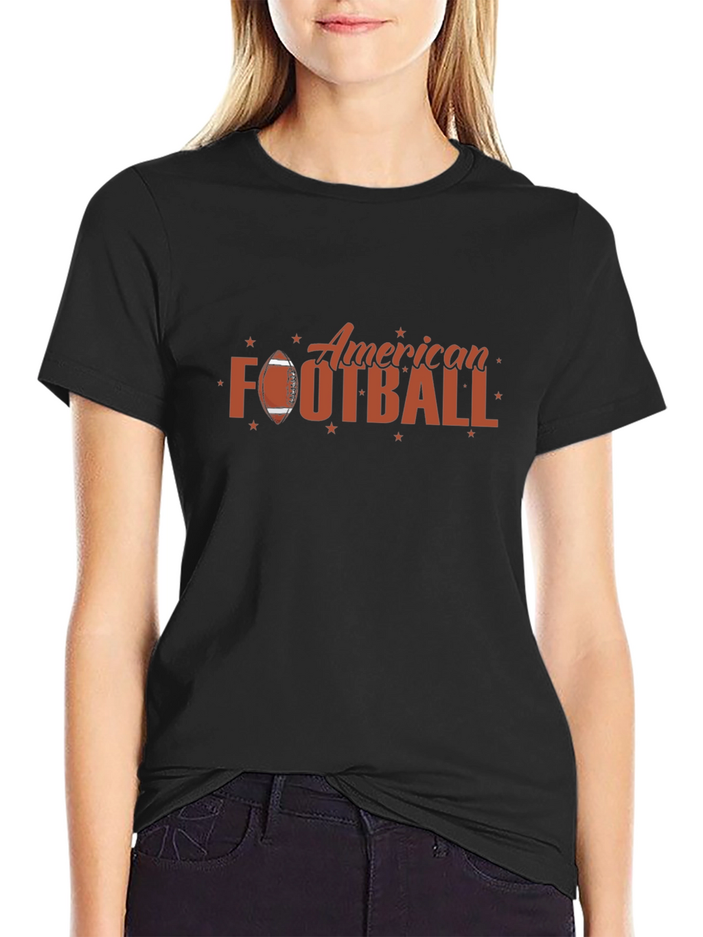 American Football Graphic Tee - Black