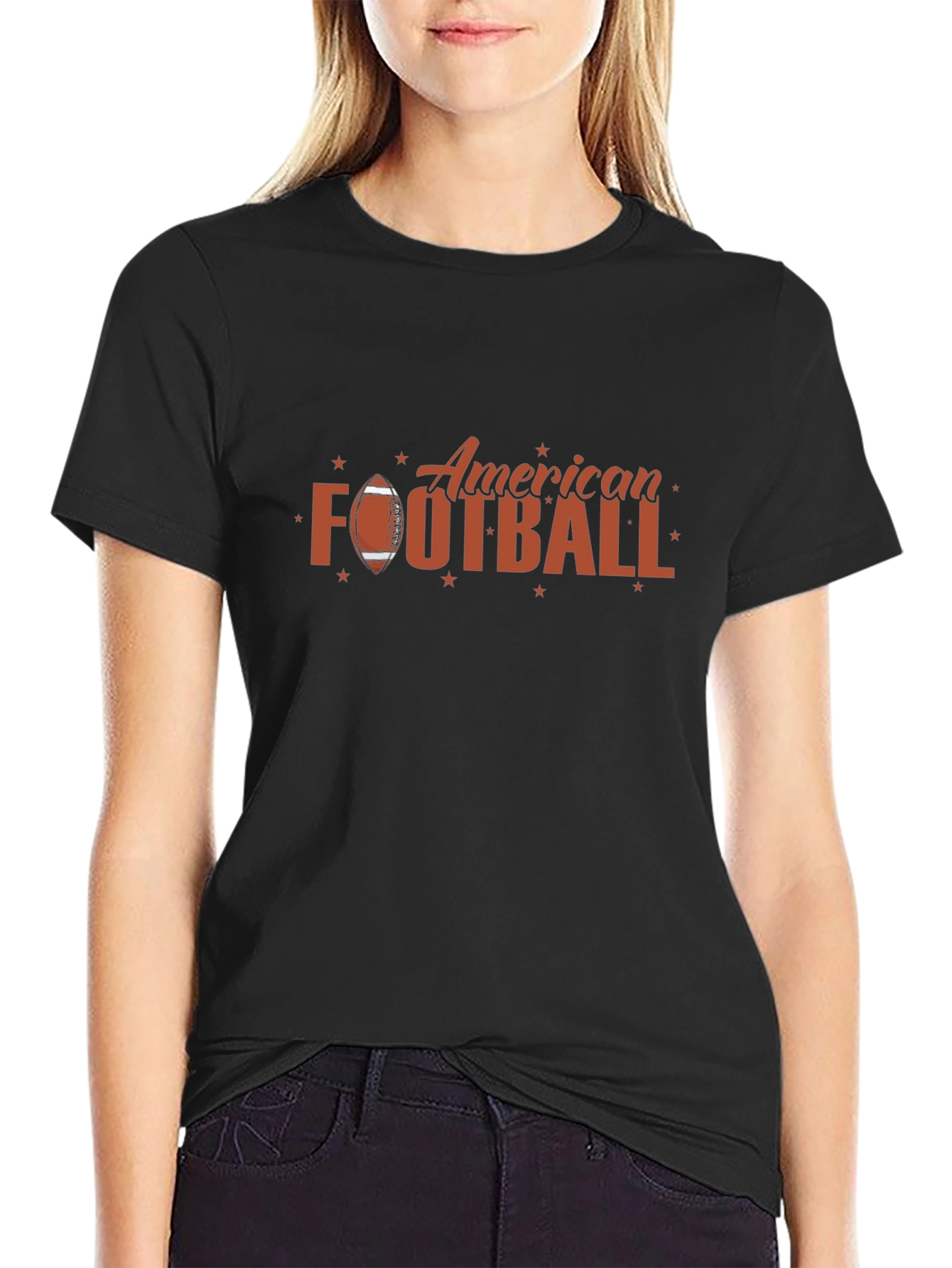 American Football Graphic Tee - Black