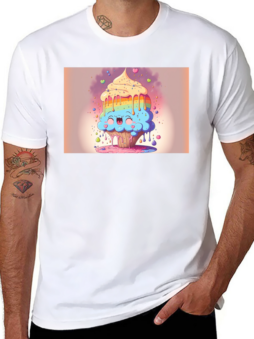 Rainbow Cupcake T-Shirt - Sweet Treat Style!