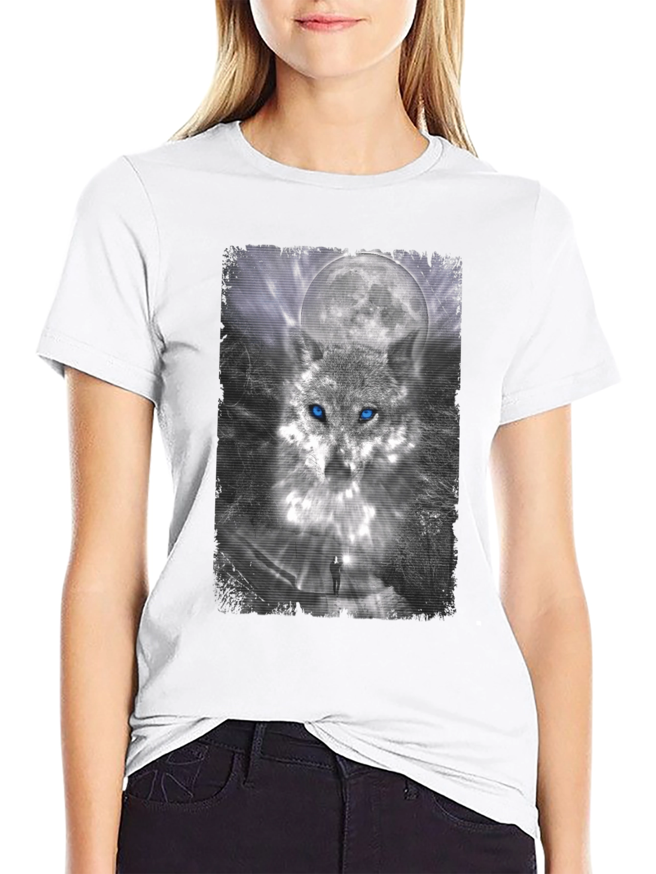 Wolf Moon Graphic Tee - Stylish Black T-Shirt