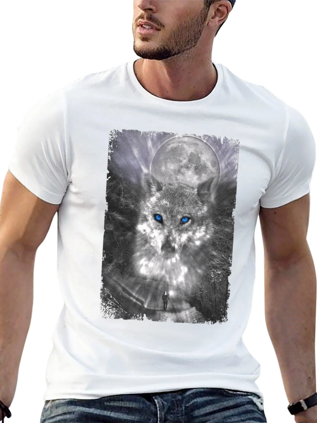 Wolf Moon Graphic Tee - Stylish Black T-Shirt