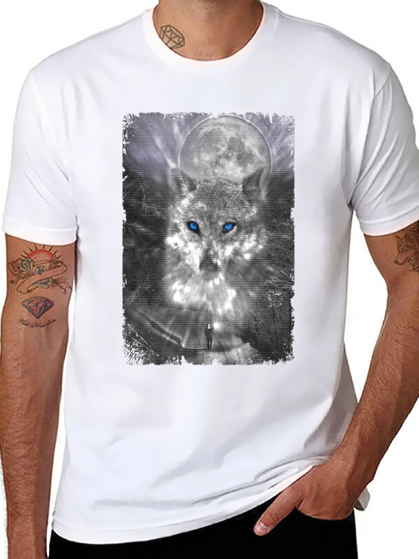 Wolf Moon Graphic Tee - Stylish Black T-Shirt