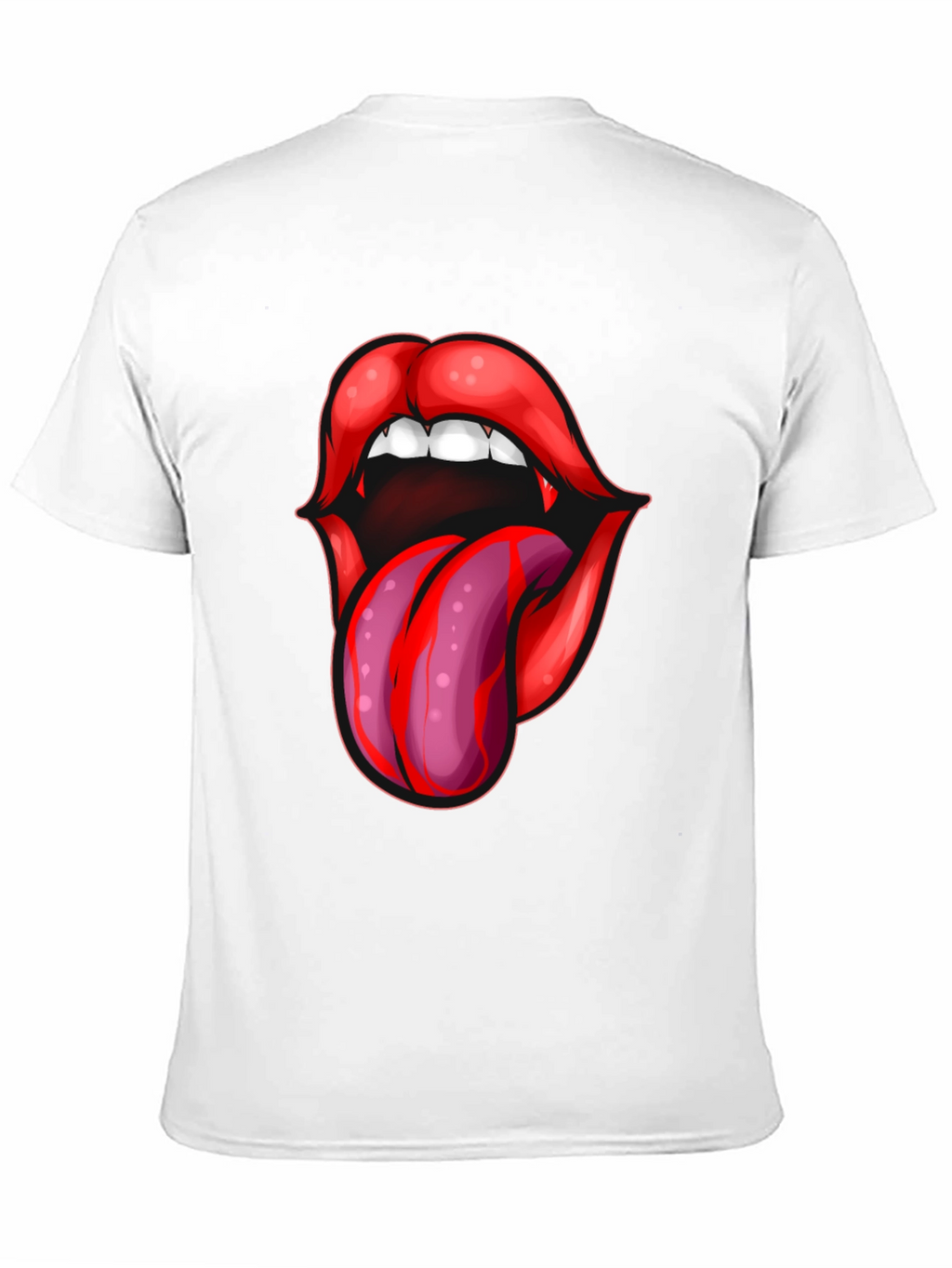 Vampire Lips Tongue Graphic T-Shirt