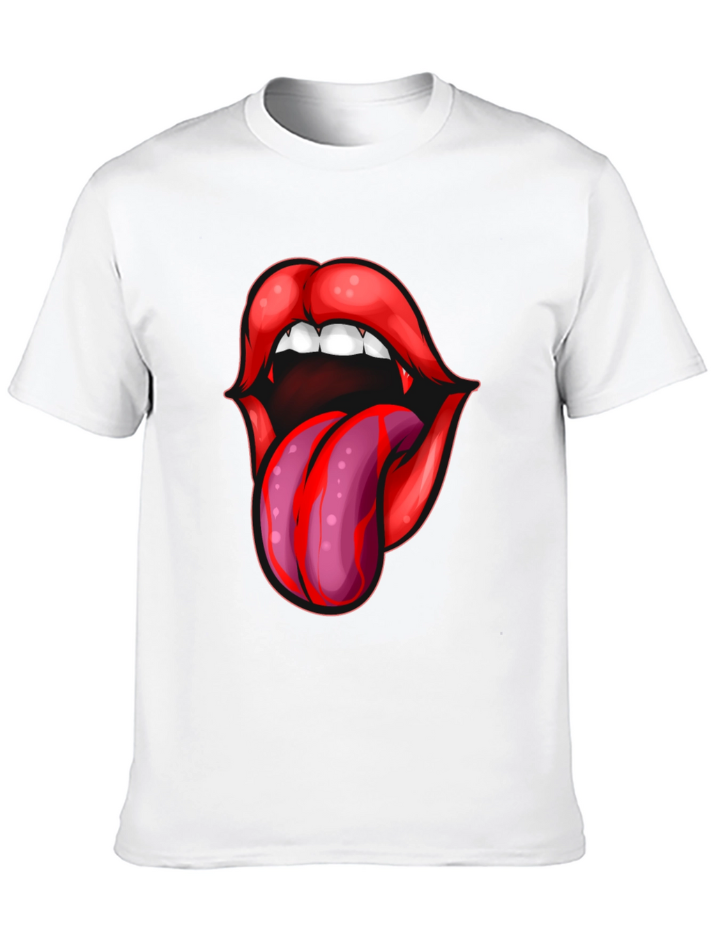 Vampire Lips Tongue Graphic T-Shirt