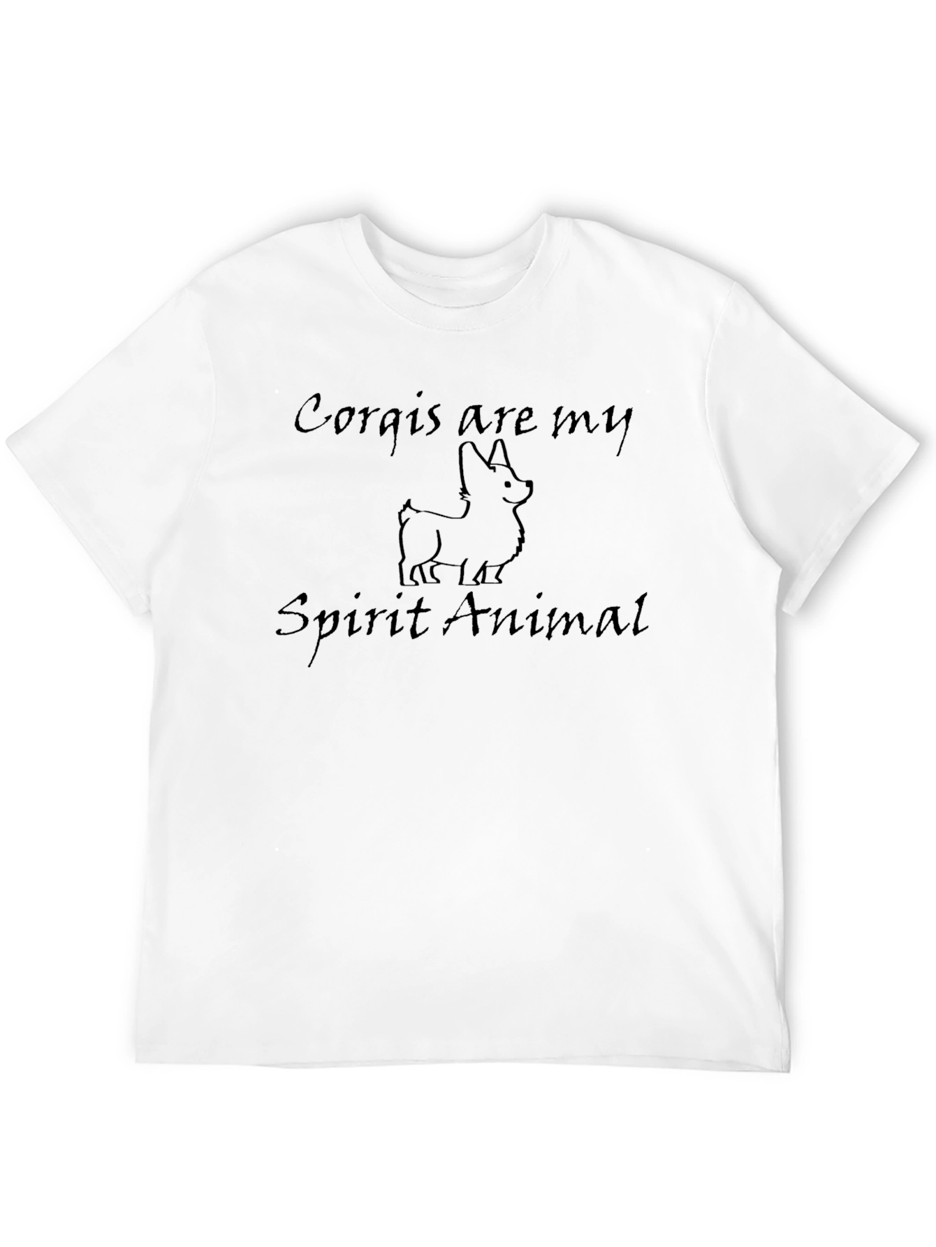 Corgi Spirit Animal Black T-Shirt