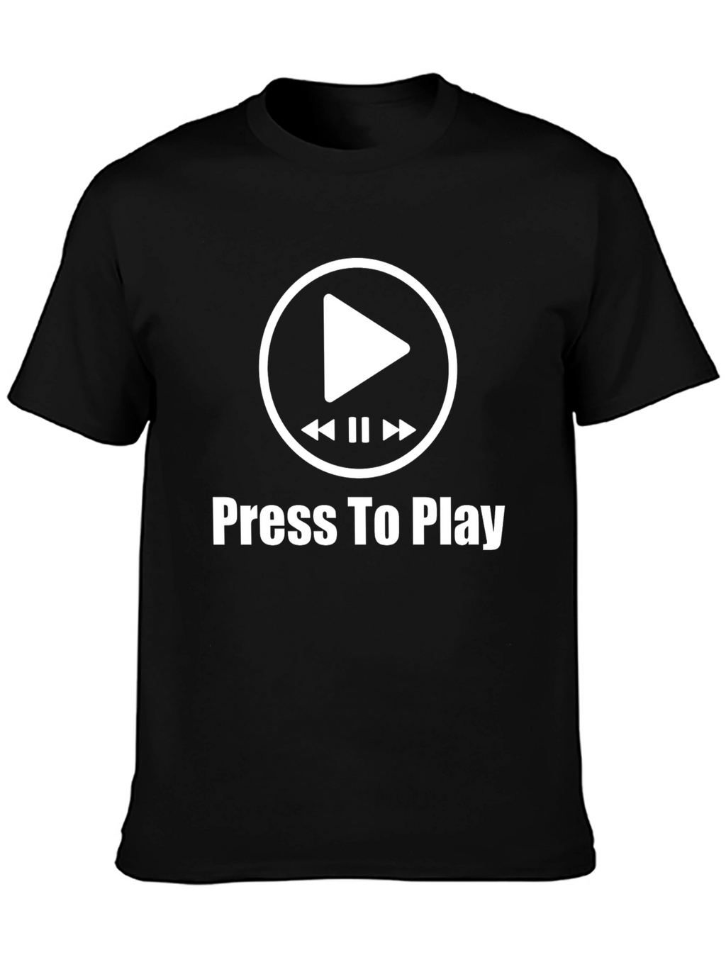 Press To Play Graphic T-Shirt - Black