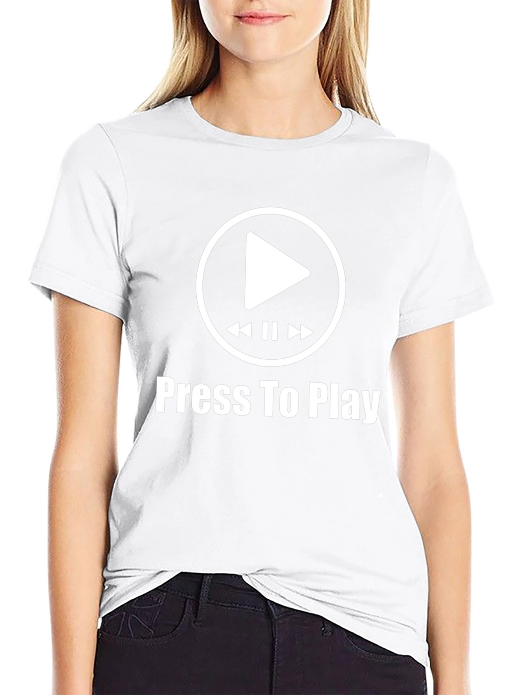 Press To Play Graphic T-Shirt - Black