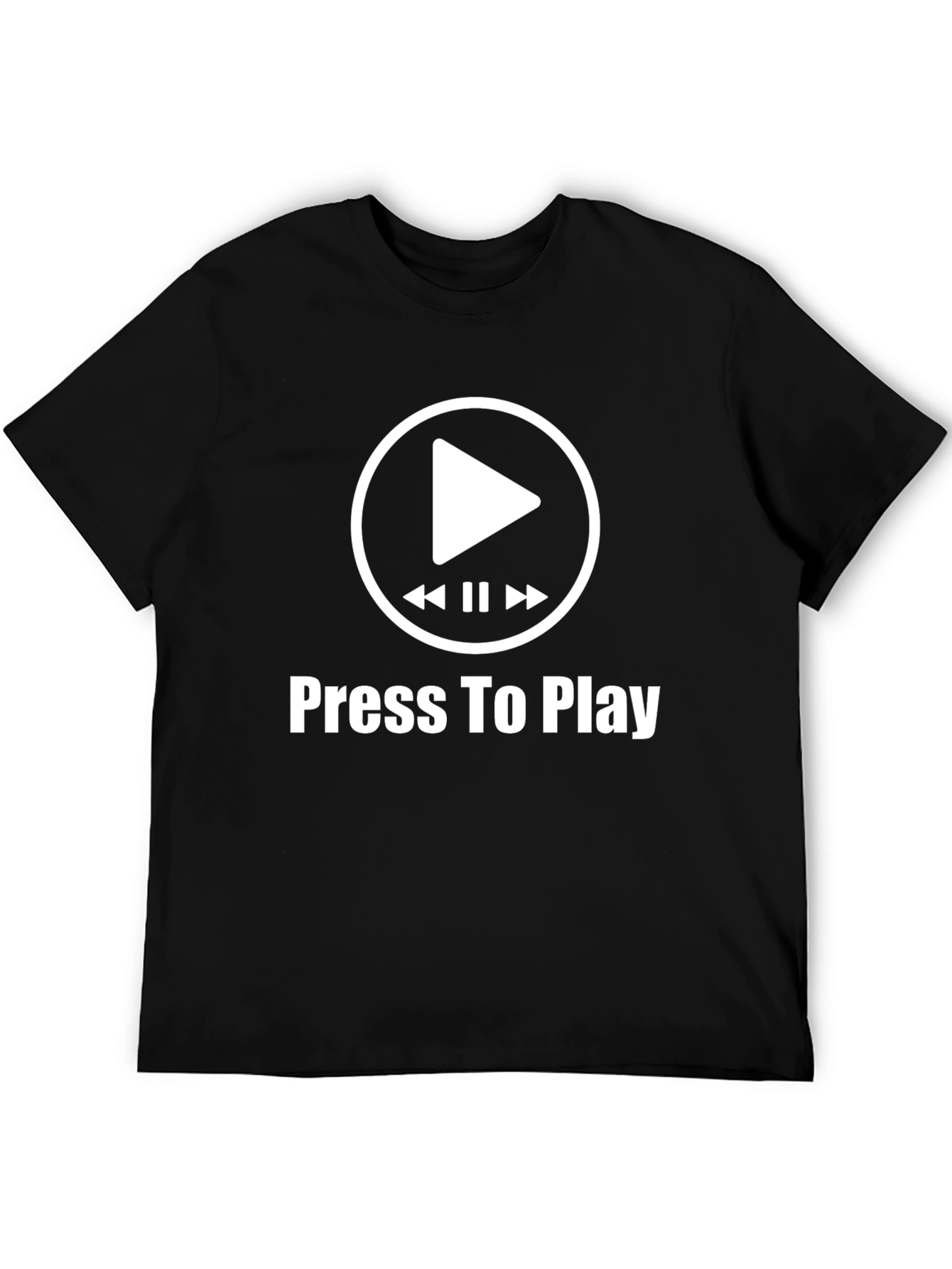 Press To Play Graphic T-Shirt - Black
