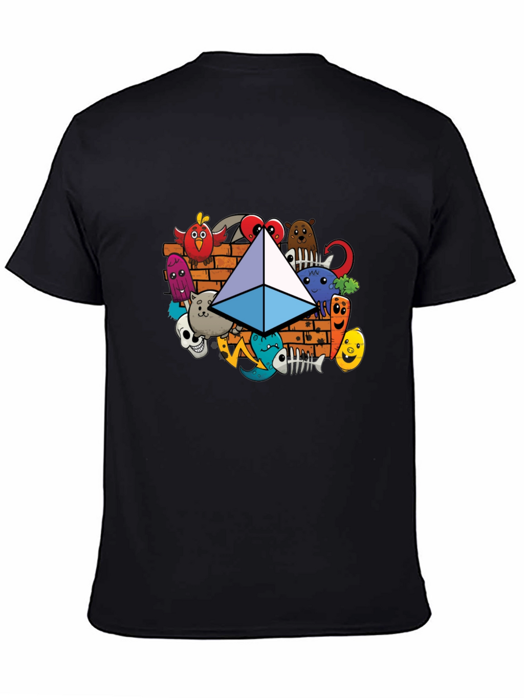 Ethereum Doodle Mens Black T-Shirt