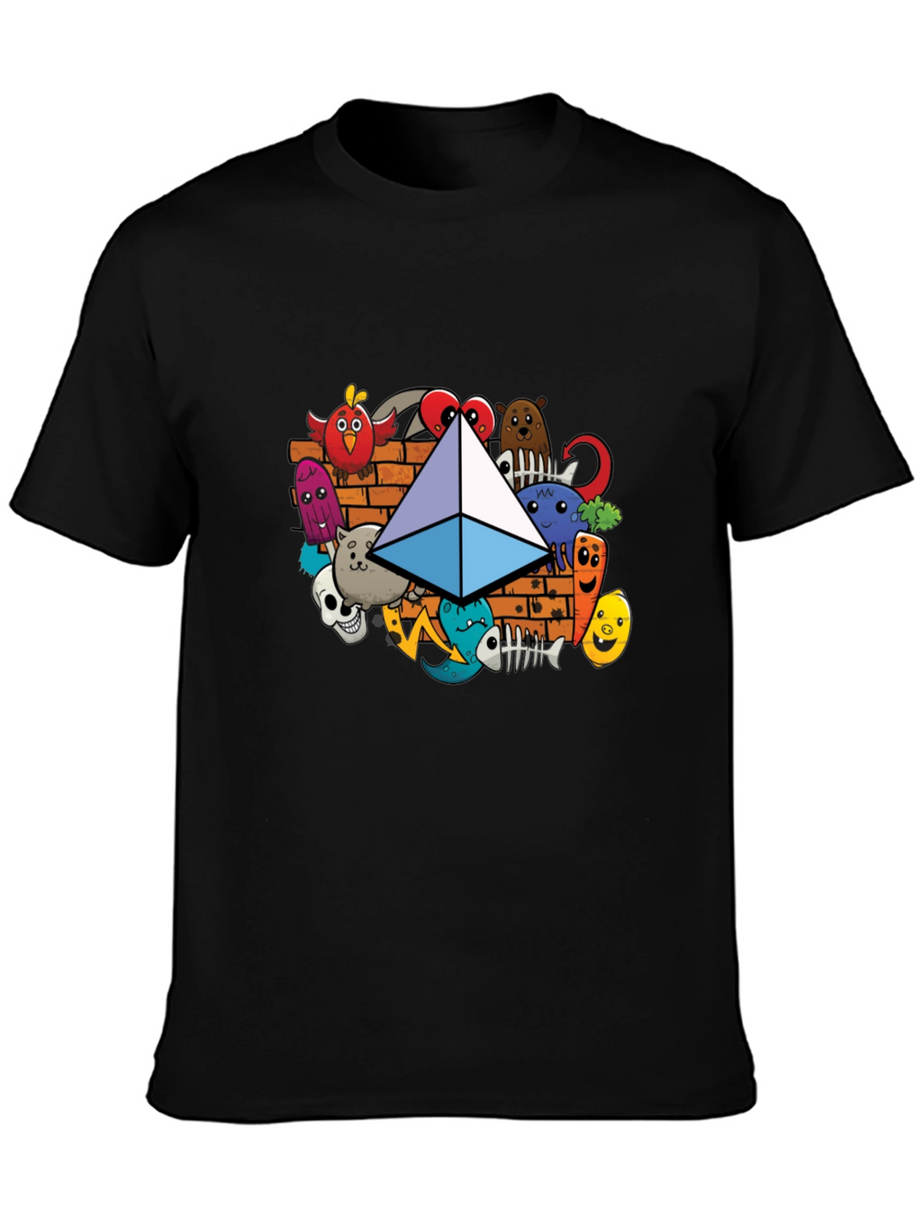 Ethereum Doodle Mens Black T-Shirt