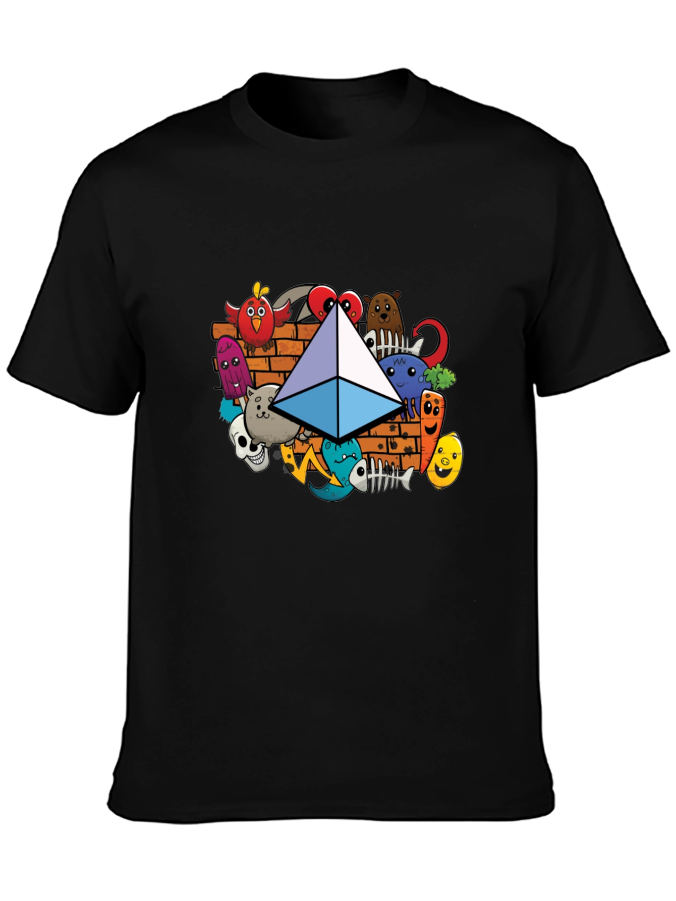 Ethereum Doodle Mens Black T-Shirt