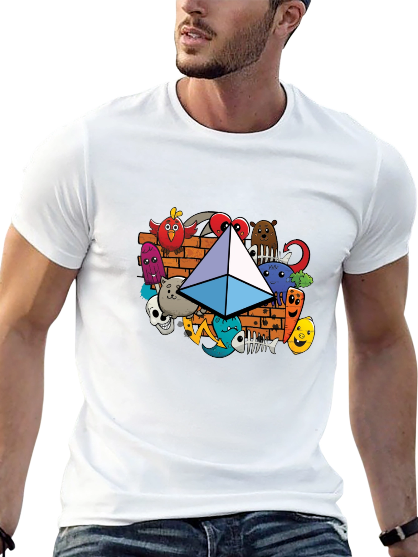 Ethereum Doodle Mens Black T-Shirt