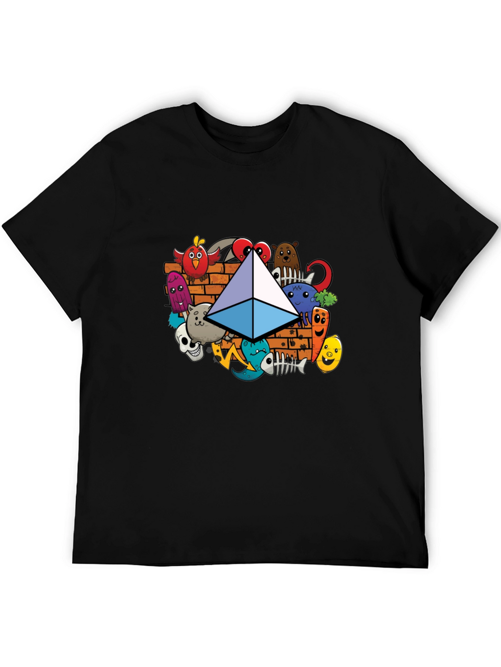 Ethereum Doodle Mens Black T-Shirt