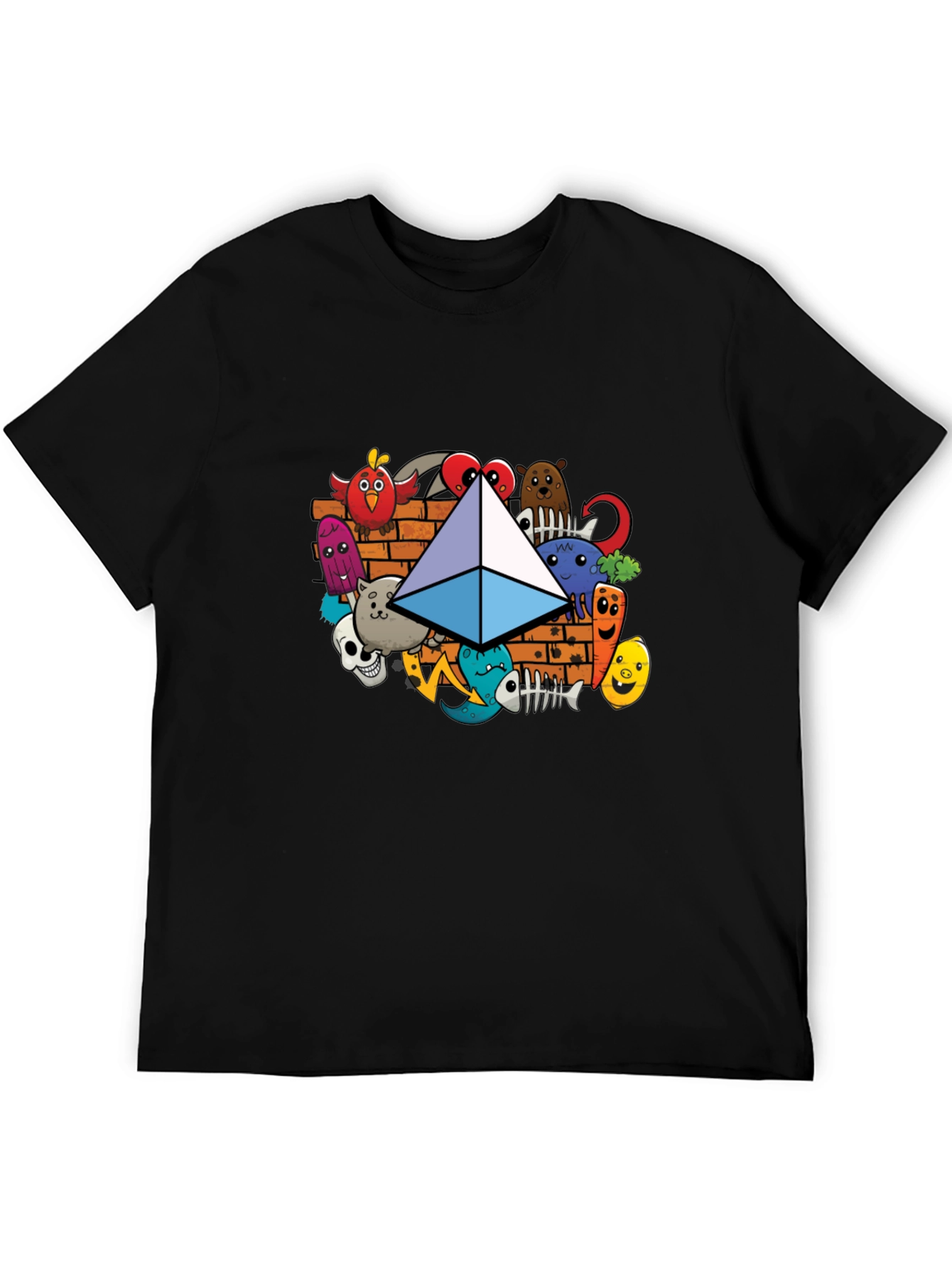 Ethereum Doodle Mens Black T-Shirt