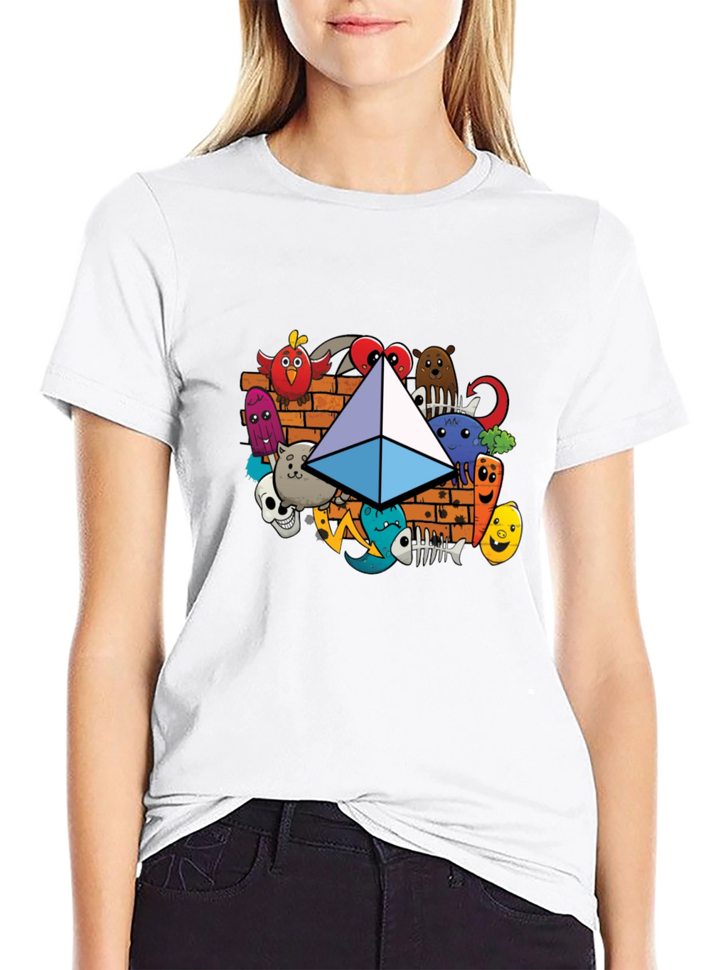Ethereum Doodle Mens Black T-Shirt