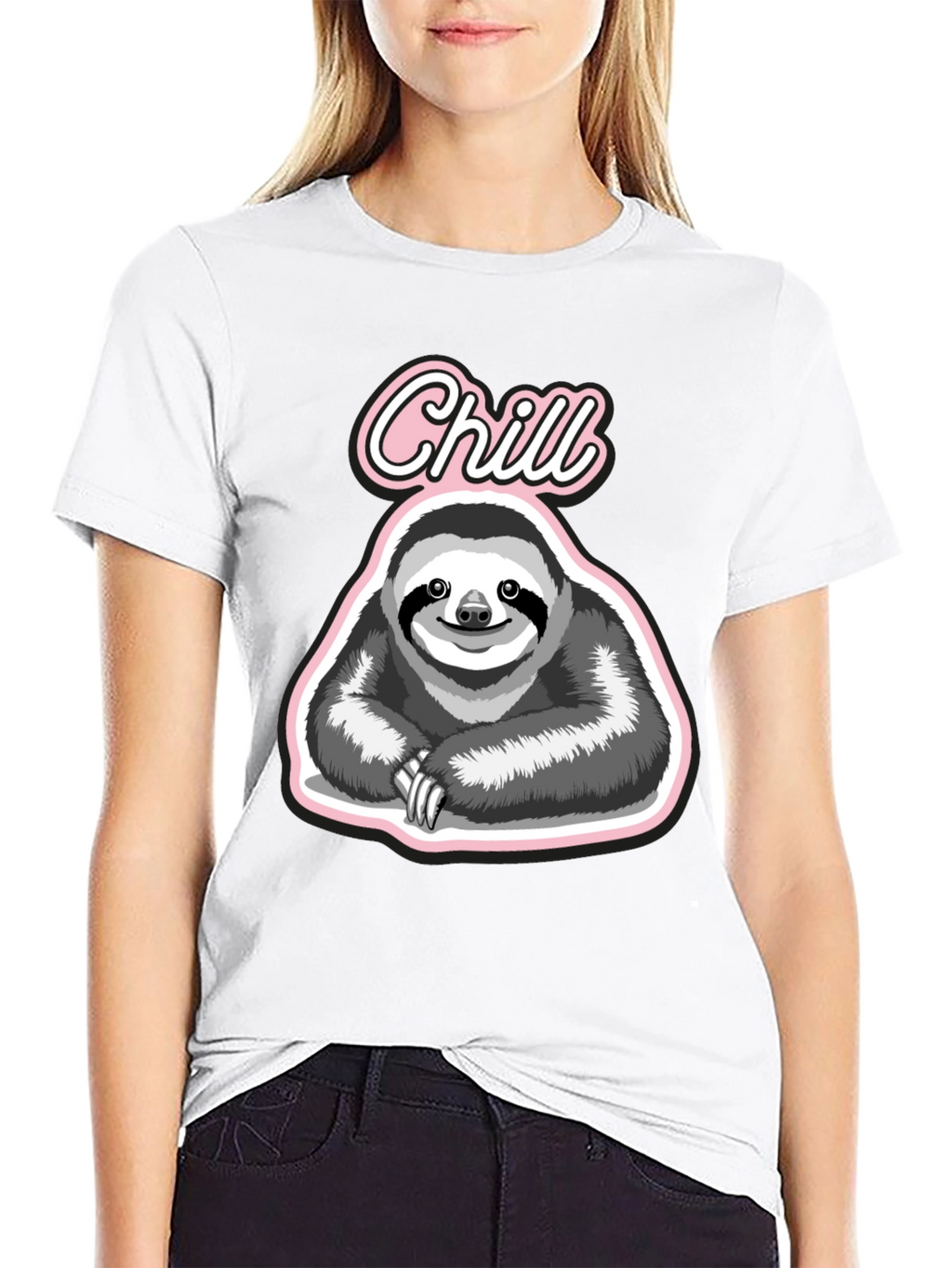 Chill Sloth Graphic T-Shirt - Relaxed Fit