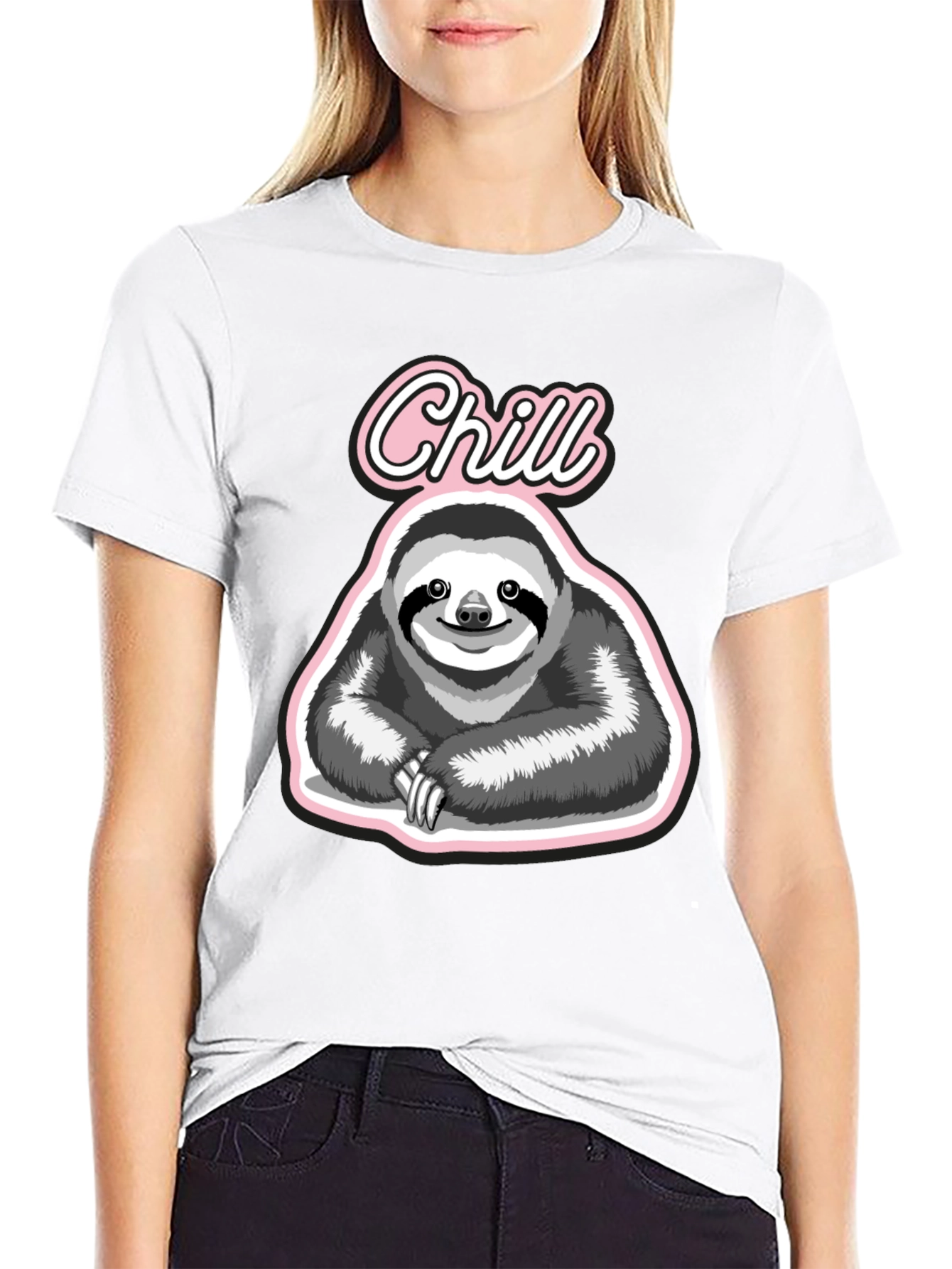 Chill Sloth Graphic T-Shirt - Relaxed Fit