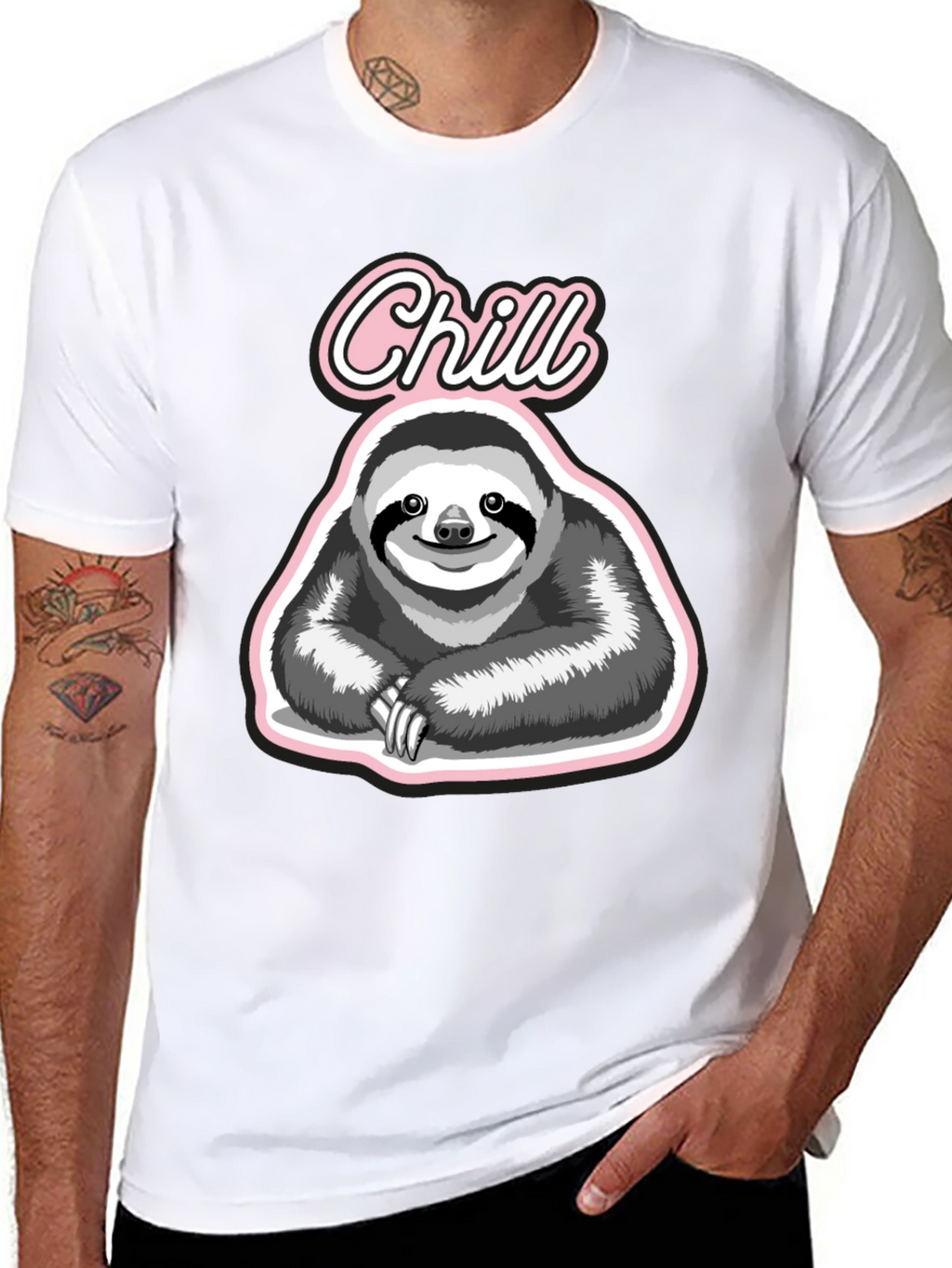 Chill Sloth Graphic T-Shirt - Relaxed Fit