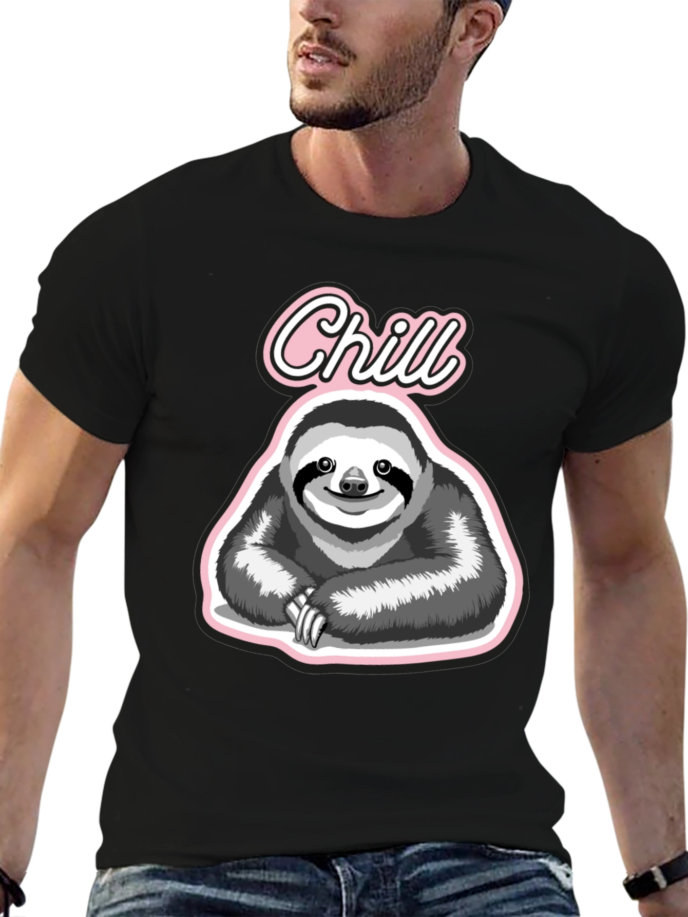 Chill Sloth Graphic T-Shirt - Relaxed Fit