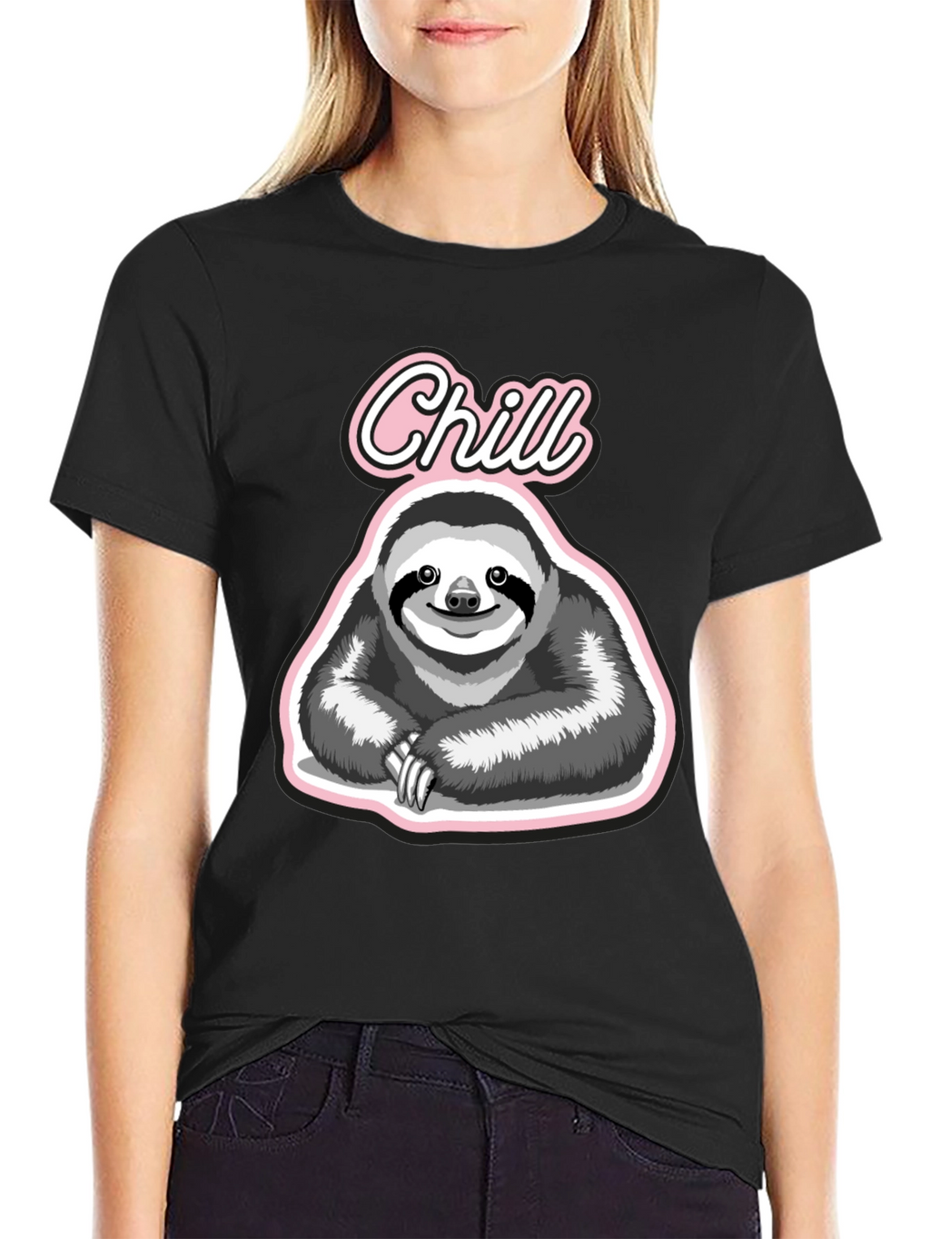 Chill Sloth Graphic T-Shirt - Relaxed Fit
