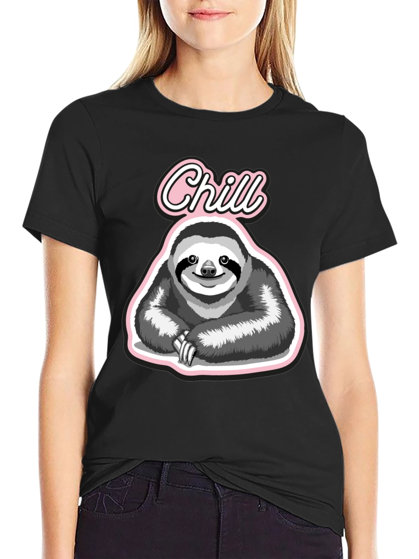 Chill Sloth Graphic T-Shirt - Relaxed Fit