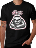 Chill Sloth Graphic T-Shirt - Relaxed Fit