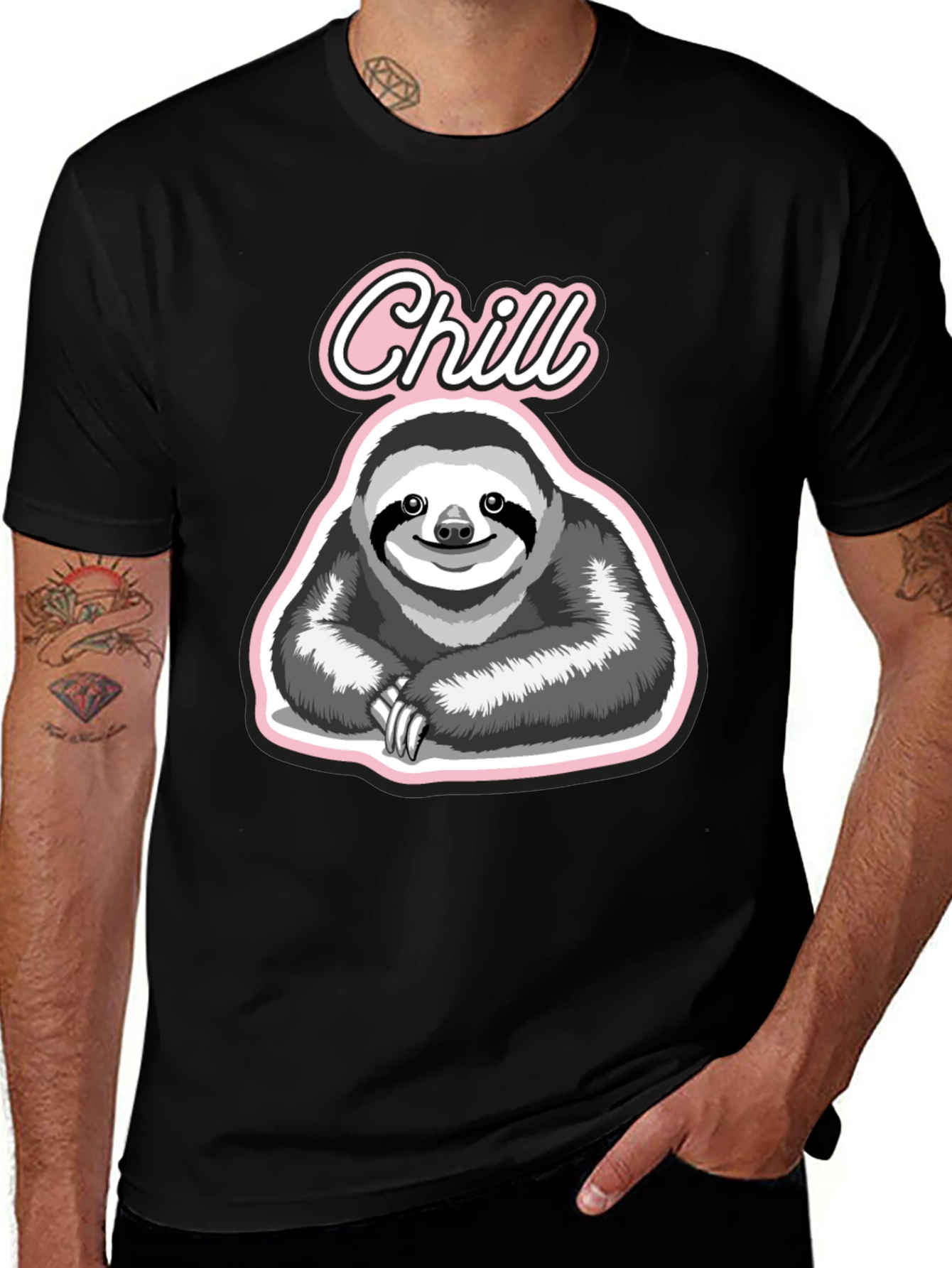 Chill Sloth Graphic T-Shirt - Relaxed Fit