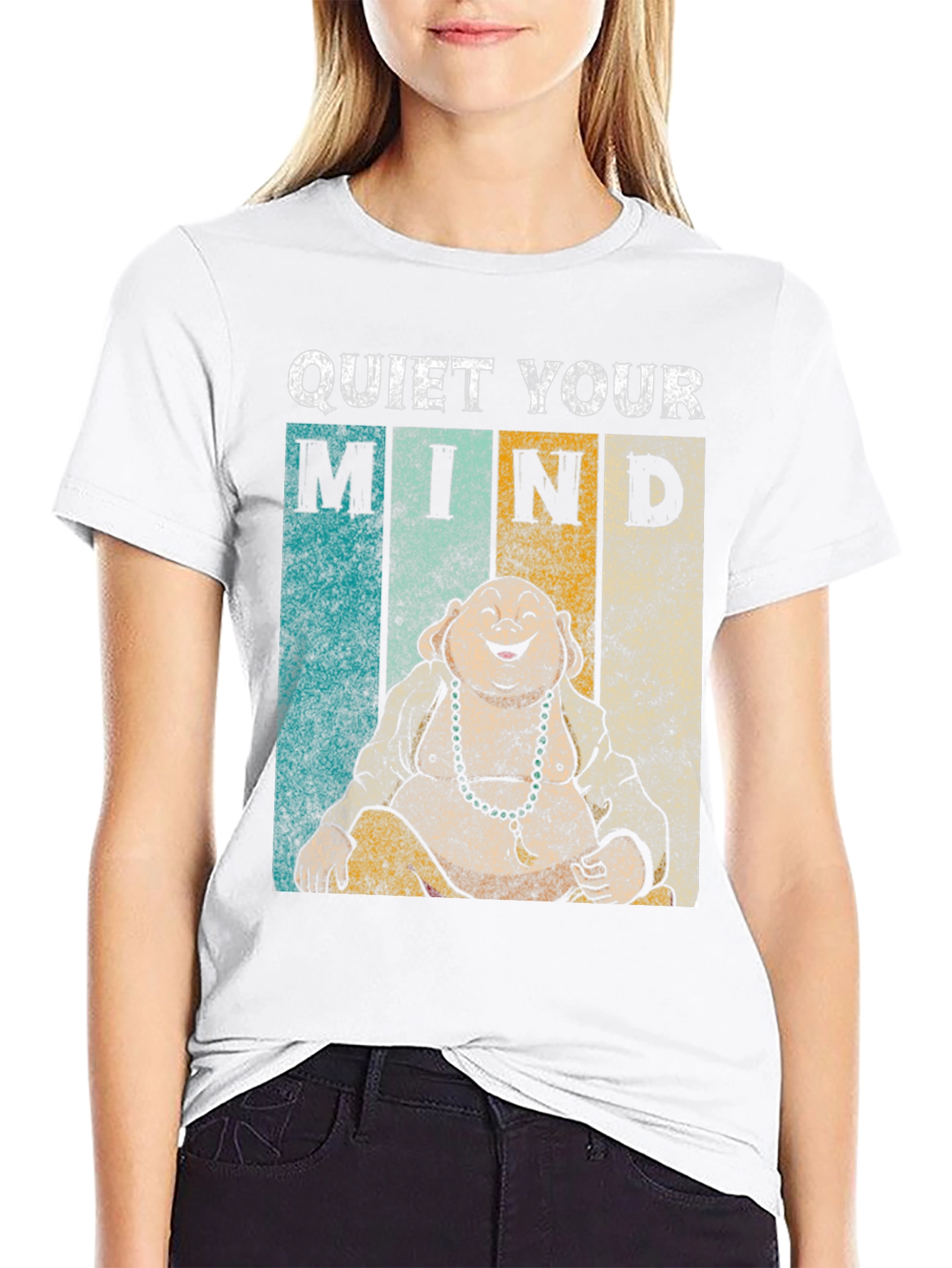 Quiet Your Mind Buddha Graphic T-Shirt