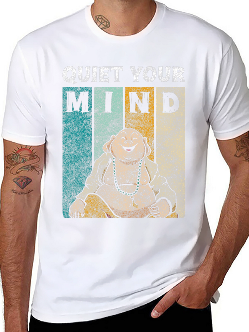 Quiet Your Mind Buddha Graphic T-Shirt