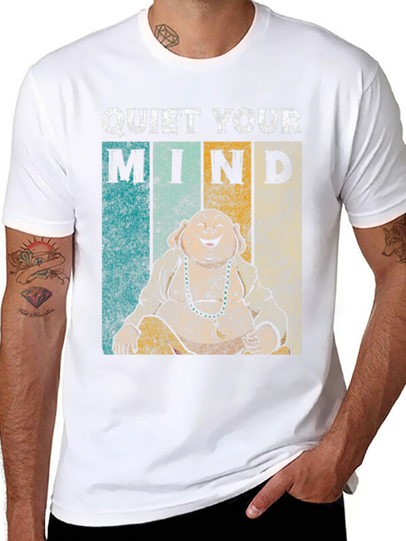 Quiet Your Mind Buddha Graphic T-Shirt